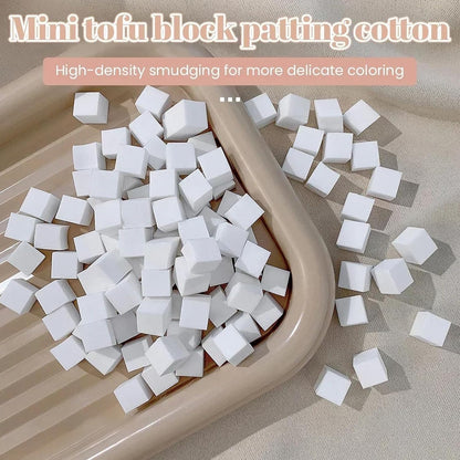GV120 4 Claws Nail Sponge Metal Grabber with 100 Pcs Mini Replaceable Nail Sponges Blocks for Ombre Nail Art Sponges Nail Art Tools for Nail Supplies Nail Accessories (CUBE + PICKER)