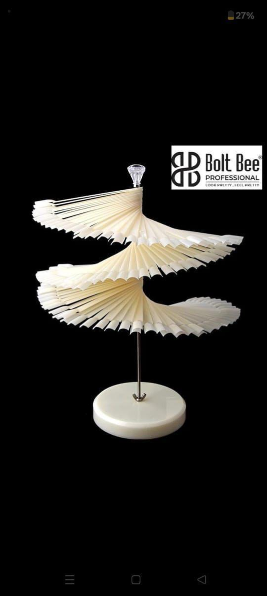 Bolt Bee 3-Tier Spiral Nail Color Display Stand | Holds 100 Tips