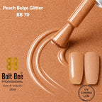 NP342 Bolt Bee Professional Glitter Gel Nail Polish (15ml / 0.5 fl oz, Shade 70) - High-Shine Soak-Off UV/LED Gel Polish for Starter Kits, Salon & DIY Home Manicures