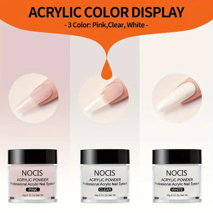 GV757 Acrylic Nail Kit – Complete Nail Art System with Acrylic Powder, Non-Yellowing Liquid & Essential Nail Tools, Perfect for Beginners