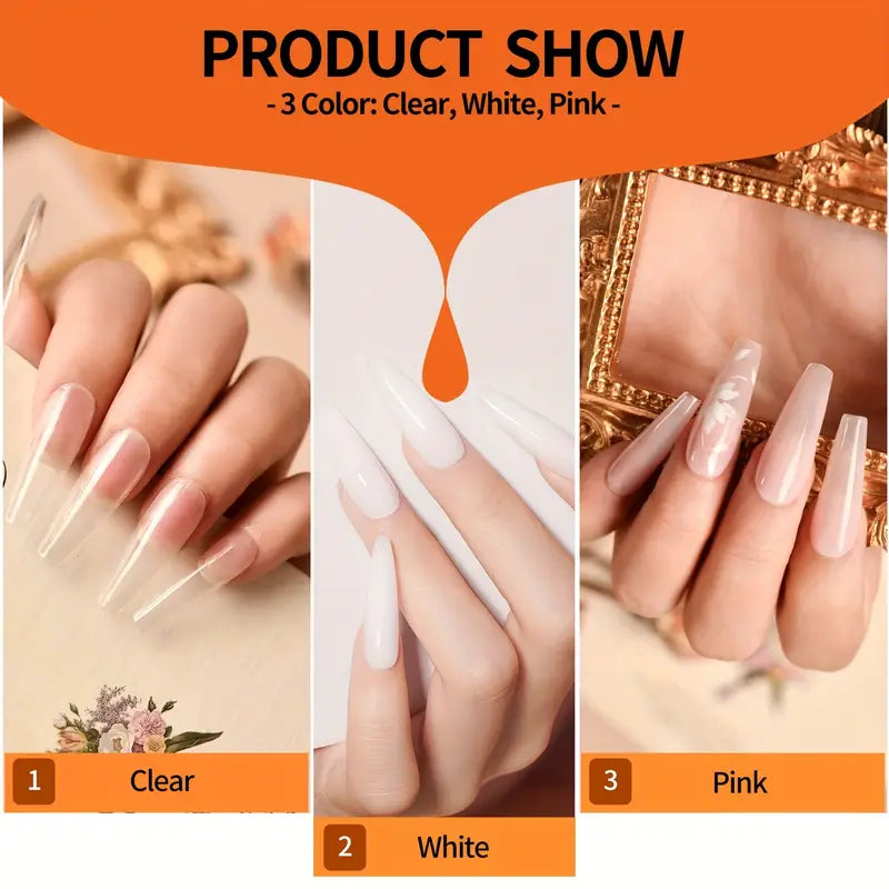 GV757 Acrylic Nail Kit – Complete Nail Art System with Acrylic Powder, Non-Yellowing Liquid & Essential Nail Tools, Perfect for Beginners