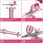 GV848 Rechargeable Airbrush Kit with Compressor – assorted colors  Portable Cordless Airbrush Gun for Makeup, Nail Art, Cake Decorating, Crafts & DIY