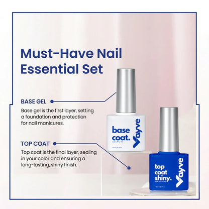 GV976 Vayve Base Coat & Shiny Top Coat Combo – Long Lasting & Glossy Finish