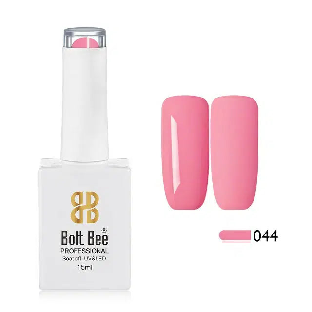 NP333 Bolt Bee Professional Color Gel Nail Polish (15ml, Shade 044 Pink) - High-Gloss & Matte Finish Soak-Off UV/LED Gel Polish for Manicure, Nail Art & DIY Home Use