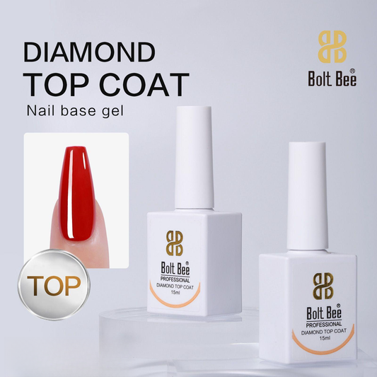 NP145 Bolt Bee Professional Shine Top Coat - High Gloss UV/LED Finish Gel (30ml Volume)