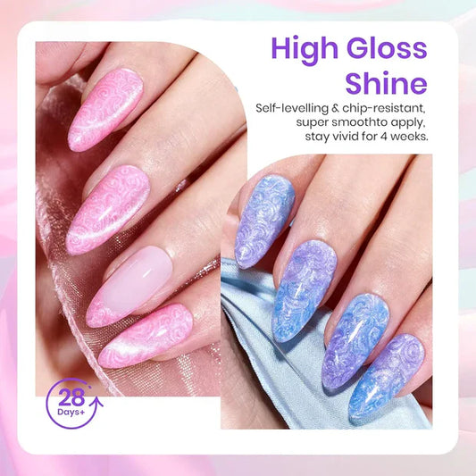 GV966 Vayve Cat Eye Gel Polish Set – Aurora Magnetic Effect Gel Nail Polish, 6 Shades