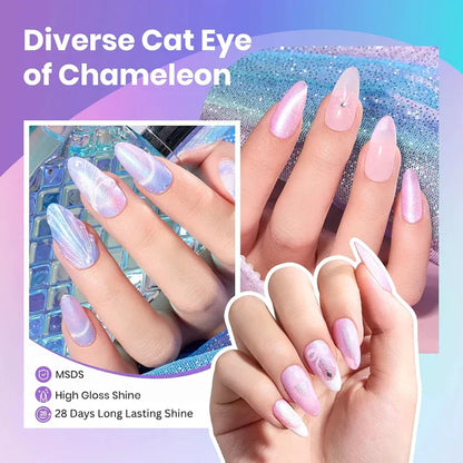 GV969 Vayve Coralia Cat Eye Gel Polish Set – Magnetic Effect, Pearl 6 Shades