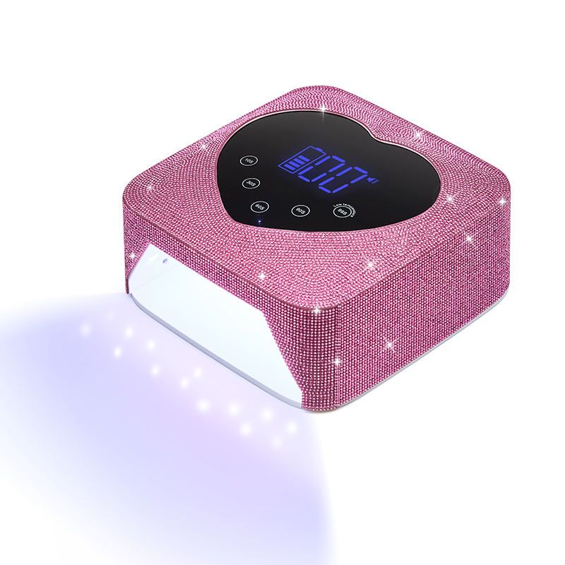 GV483 UV Light for Nails, Cordless UV Nail Lamp 72W, Rechargeable Black Diamond LED Dryer with 5 Timer Setting, Touch Control & Auto Sensor, Fast Light Curing Lamp for Salon & Home