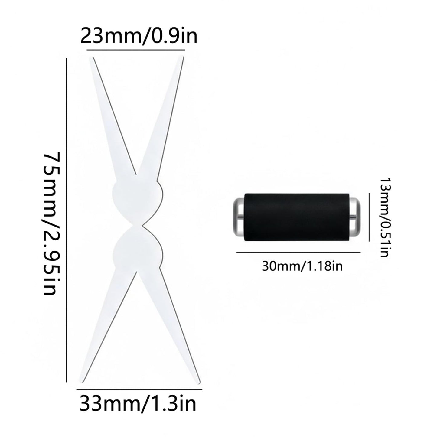 GV892 THR3E STROKES Double-head Cat Eye Nail Magnet, 2 in 1 Strong Magnetic Tool for French Effect, Perfect for DIY or Nail Salon