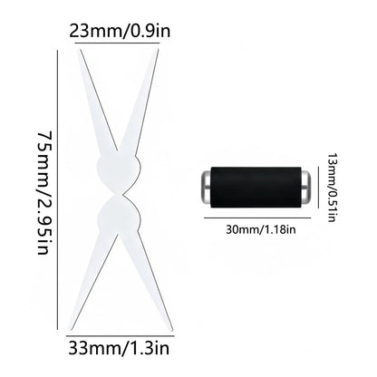 GV892 THR3E STROKES Double-head Cat Eye Nail Magnet, 2 in 1 Strong Magnetic Tool for French Effect, Perfect for DIY or Nail Salon