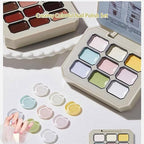 GV903 THR3E STROKES Ombre Gel Nail Polish with Nail Art Sponges for Pat Gel Ombre Color Palette Blush Effect Pat Painting Gradient Blooming Gels 9colors for Ombre Nails Multistyle French Manicure DIY