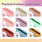 GV903 THR3E STROKES Ombre Gel Nail Polish with Nail Art Sponges for Pat Gel Ombre Color Palette Blush Effect Pat Painting Gradient Blooming Gels 9colors for Ombre Nails Multistyle French Manicure DIY