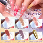 GV903 THR3E STROKES Ombre Gel Nail Polish with Nail Art Sponges for Pat Gel Ombre Color Palette Blush Effect Pat Painting Gradient Blooming Gels 9colors for Ombre Nails Multistyle French Manicure DIY