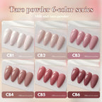 GV894 THR3E STROKES Gel Nail Polish Set - 6 Colors Milky Taro Series (7.5ml) - Nude Pink, Mauve, & Rose Neutral Shades - Glossy Finish Soak Off UV/LED Curing Nail Art Manicure Kit for Home & Salon (CHERRY BLOSSAM)