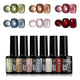 GV940 THR3E STROKES Glam Set - 6 Color Cat Eye Gel Polish Kit (7.5ml Each), 9D Magnetic Nail Polish Set for Galaxy & Velvet Effects, UV/LED Soak Off Sparkle Glitter Gel, Professional Nail Art Manicure Set (GLAM)