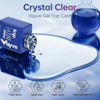 GV963 Vayve Glossy & Matte Top Coat Combo 15ml | No Wipe Gel Top Coat Set UV/LED
