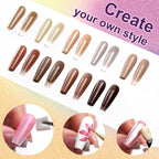 GV903 THR3E STROKES Ombre Gel Nail Polish with Nail Art Sponges for Pat Gel Ombre Color Palette Blush Effect Pat Painting Gradient Blooming Gels 9colors for Ombre Nails Multistyle French Manicure DIY