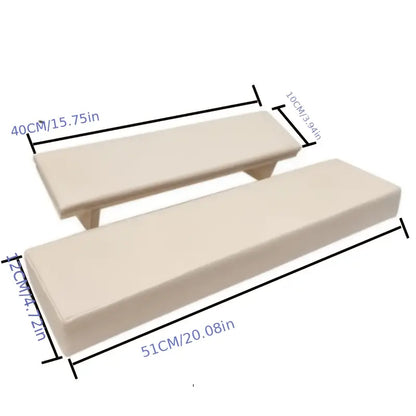 GV760 2pcs Manicure Hand & Arm Support Set – Log Bevel Hand Rest for Nail Table