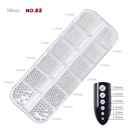 NP346 Colors Option Nail Art Micro Beads Set – Professional Caviar Beads for 3D Textures & Intricate Nail Art Decoration