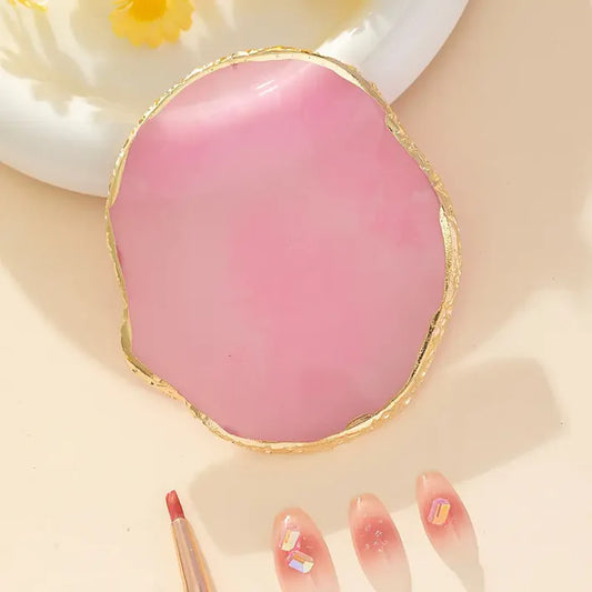 Resin Agate Nail Art Palette – Low-Allergy Mixing Tray Assorted Colors