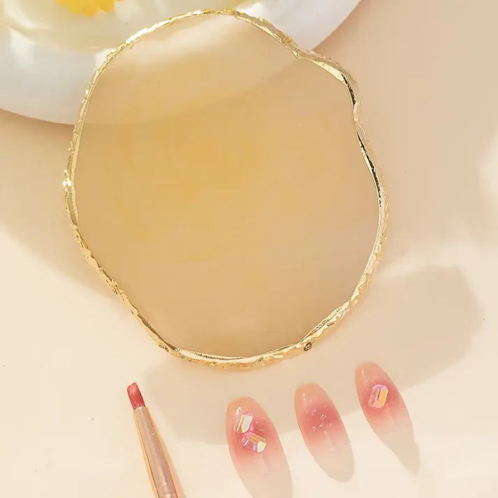 Resin Agate Nail Art Palette – Low-Allergy Mixing Tray Assorted Colors