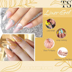 GV1090 THR3E STROKES Rose Gold Mirror Liner Gel 10ml – Metallic Chrome Nail Art Painting Gel with Fine Brush for UV/LED Gel Nail Designs