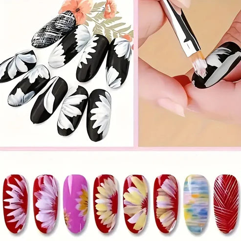 8PCS Nail Art Brush Set – Acrylic & UV Gel Tools for 3D Designs