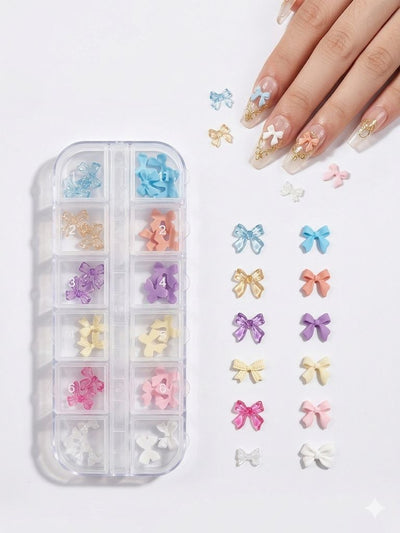 GV1039 3D Nail Art Decoration Set – Bows, Pearls & Flower Charms for Nail Design 223
