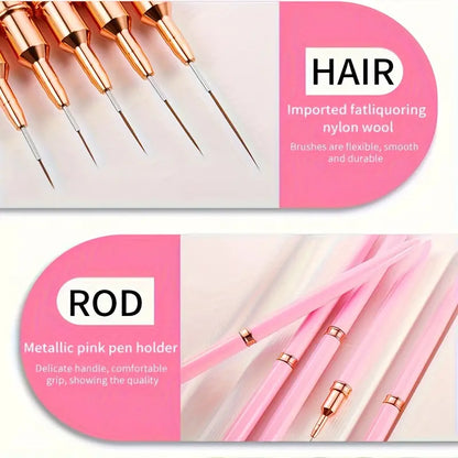 GV755 27-in-1 Professional Nail Art Kit – All-in-One 2-in-1 Brush & Pen System with Dotting Tools, Stamping Pen & Nail Brushes for Gel & Acrylic Nail Design (No Gel Polish Colors Included)