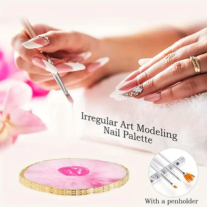 GV755 27-in-1 Professional Nail Art Kit – All-in-One 2-in-1 Brush & Pen System with Dotting Tools, Stamping Pen & Nail Brushes for Gel & Acrylic Nail Design (No Gel Polish Colors Included)