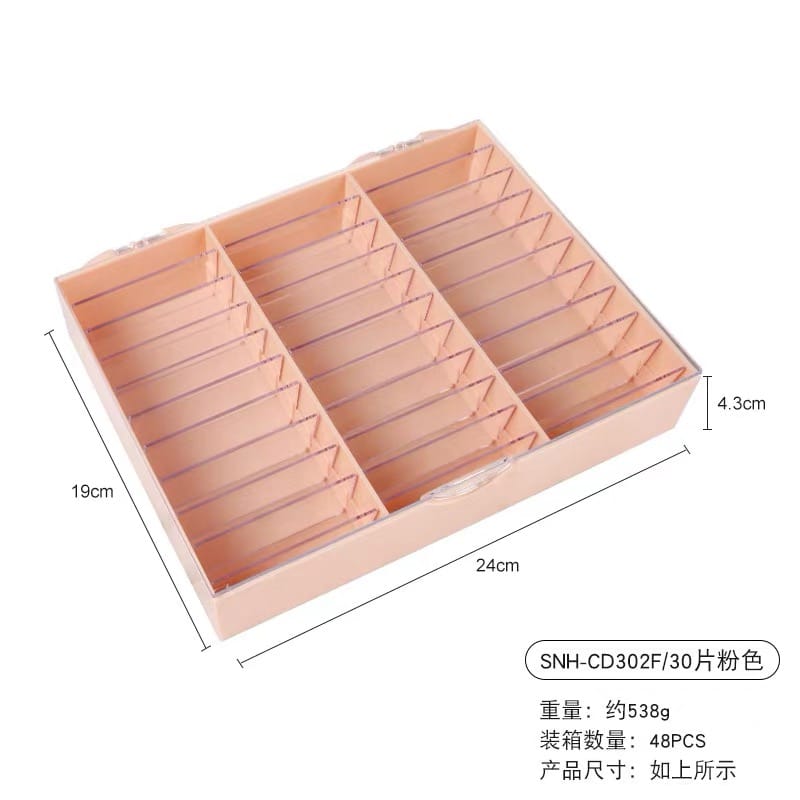 GV853 Acrylic Press-On Nail Holder Case – Multi-Layer Nail Art Storage Box Color May Vary