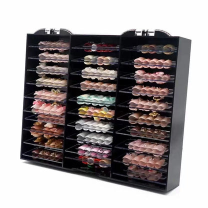 GV853 Acrylic Press-On Nail Holder Case – Multi-Layer Nail Art Storage Box Color May Vary