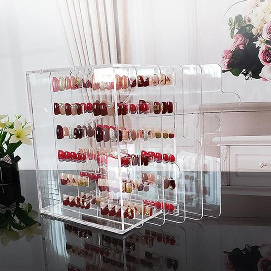 GV880 Nail Art Tip Box Storage & Acrylic Nail Display Stand Rack – Multi-Purpose Practice & Craft Tool