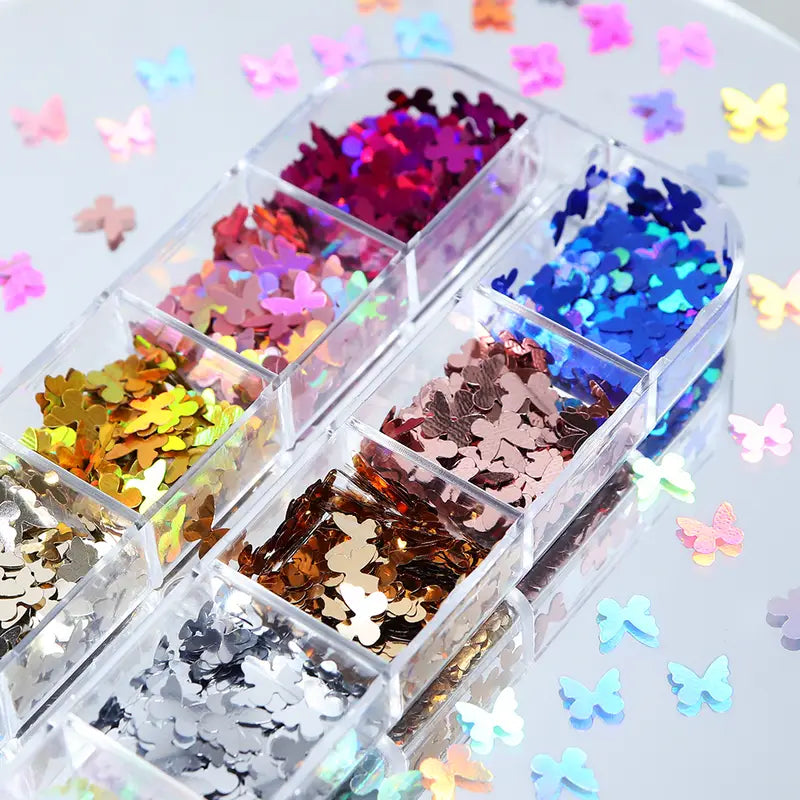 GV737 Nail Art Charms – Star, Square & Heart Patterns | Manicure Decoration Accessories for Women | DIY Crafts & Salon Nail Supplies