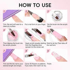 GV831 THR3E STROKES Acrylic Nail Extension Kit, Acrylic Powder x3, Monomer, Dappen Glass & Carving Pen (6 Items in the set) Nail Art Kit