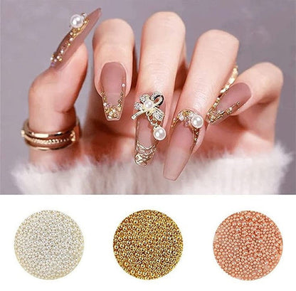 Colors Option Nail Art Micro Beads Set – 3D Caviar Nail Decorations