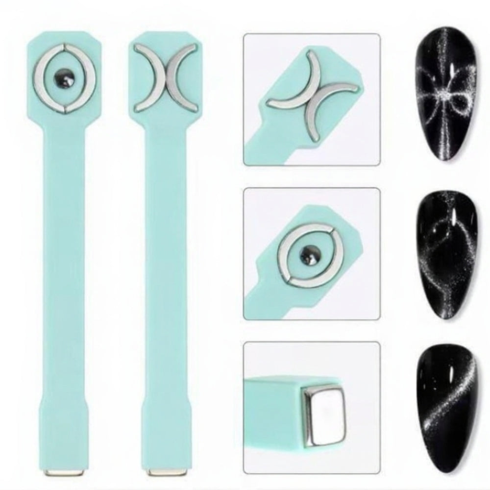 3-in-1 Double-Headed Cat Eye Magnet Wand | Strong Nail Art Magnet Tool