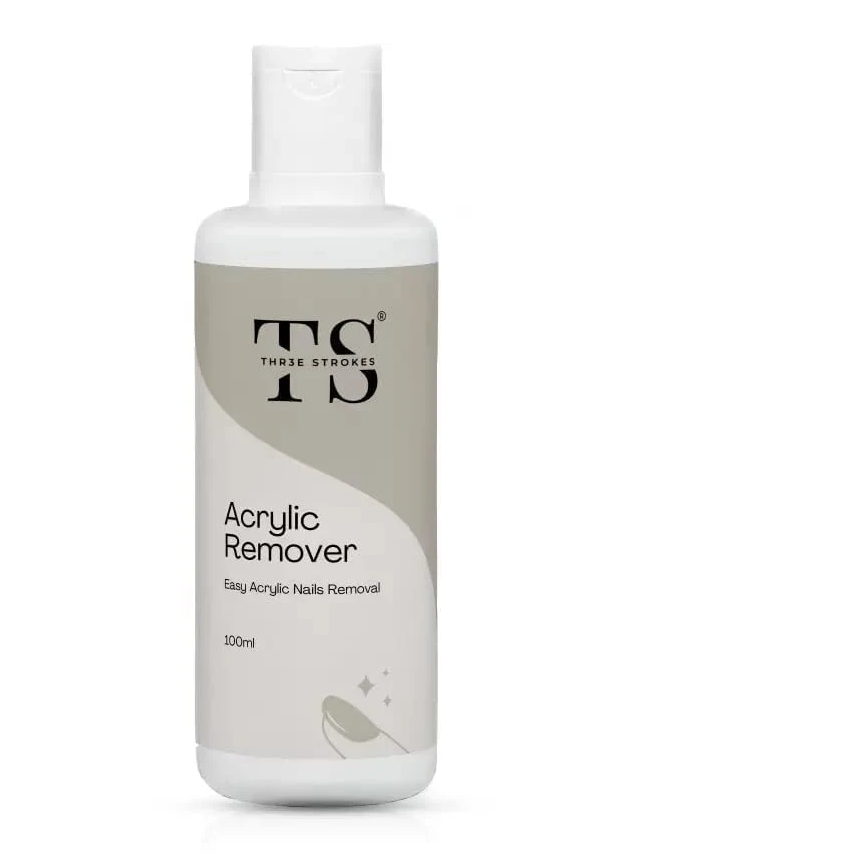 NP49 THR3E STROKES 100ml Acrylic Remover, Gel Nail Polish Remover for Nails Professional Removes Gel Nail Polish, Quick & Easy Polish Remover In few Minutes Don't Hurt Your Nails