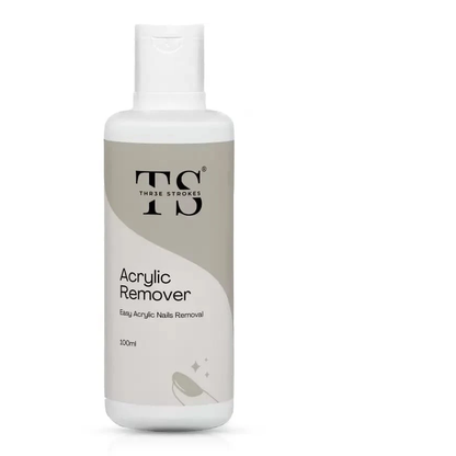 NP49 THR3E STROKES 100ml Acrylic Remover, Gel Nail Polish Remover for Nails Professional Removes Gel Nail Polish, Quick & Easy Polish Remover In few Minutes Don't Hurt Your Nails