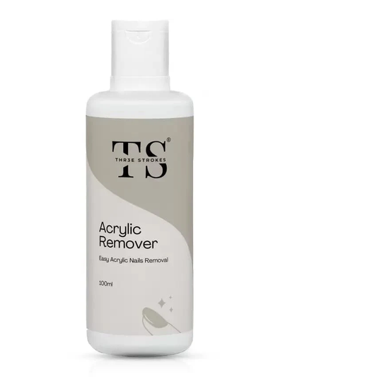 NP49 THR3E STROKES 100ml Acrylic Remover, Gel Nail Polish Remover for Nails Professional Removes Gel Nail Polish, Quick & Easy Polish Remover In few Minutes Don't Hurt Your Nails