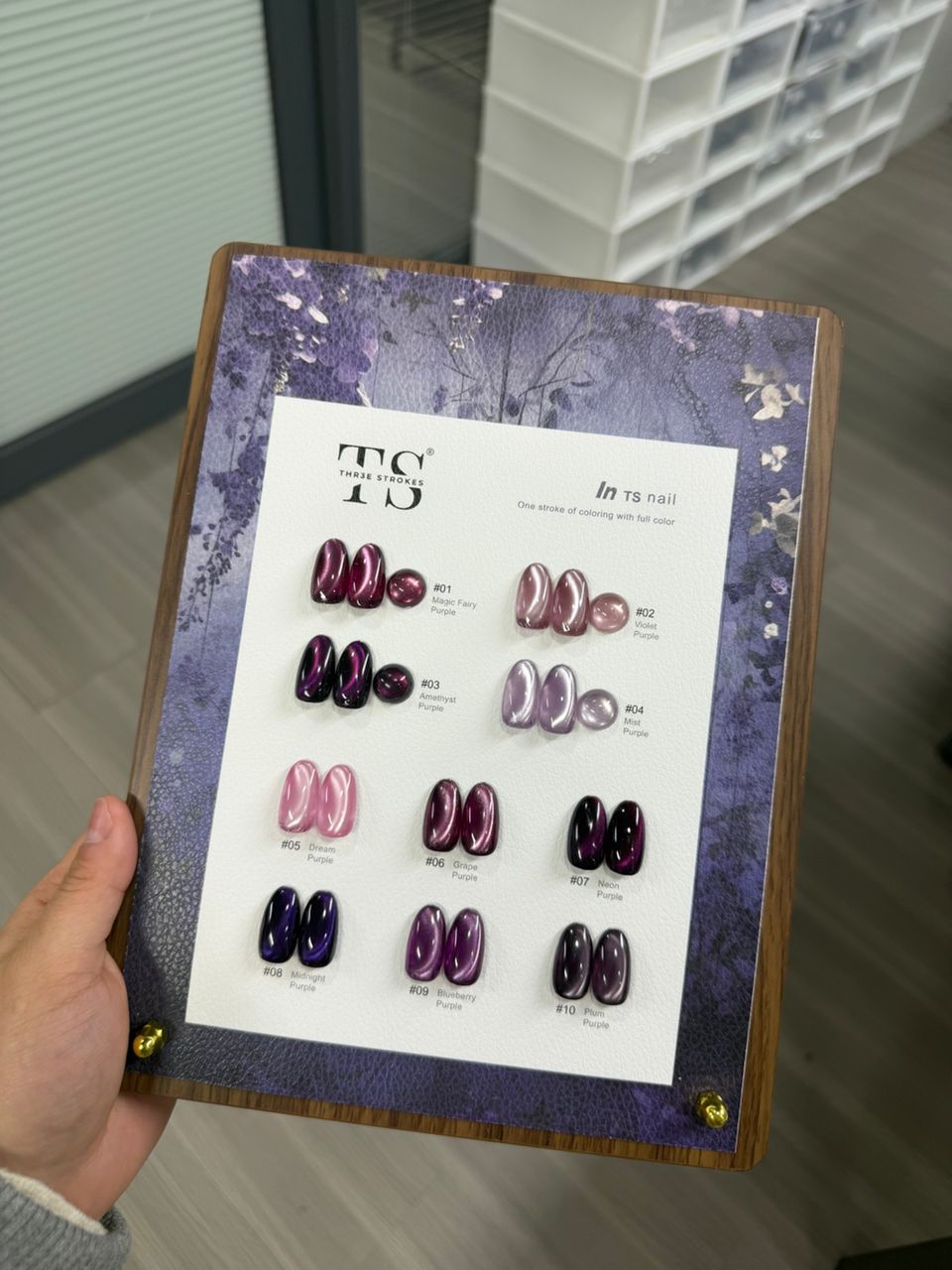 GV1021 THR3E STROKES The Purple Collection Cat Eye Gel Polish Set (10 Colors, 15ml) – Premium Magnetic UV/LED Nail Art Kit