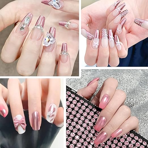 NP06 QUEENFINGER Metallic Gel Nail Polish, 3D Gold, Silver, Rose Gold for Cyber Punk French Nail Design (Pack of 3) 1E+1 grams