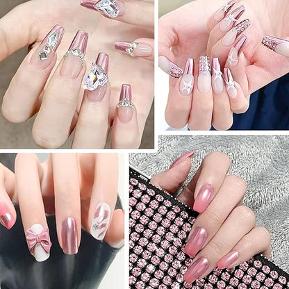 NP06 QUEENFINGER Metallic Gel Nail Polish, 3D Gold, Silver, Rose Gold for Cyber Punk French Nail Design (Pack of 3) 1E+1 grams