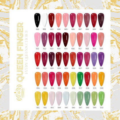 NP01 QUEENFINGER Gel Nail Polish 1 Pcs 15ml Soak Off Spring Gel Polish Nail Art Manicure Salon DIY Gel Nail Design Decoration at Home Uv Nail Lamp Needed
