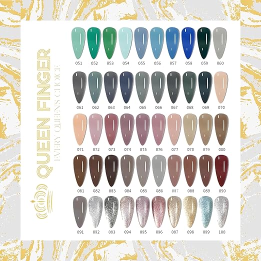 NP01 QUEENFINGER Gel Nail Polish 1 Pcs 15ml Soak Off Spring Gel Polish Nail Art Manicure Salon DIY Gel Nail Design Decoration at Home Uv Nail Lamp Needed