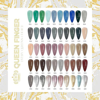 NP01 QUEENFINGER Gel Nail Polish 1 Pcs 15ml Soak Off Spring Gel Polish Nail Art Manicure Salon DIY Gel Nail Design Decoration at Home Uv Nail Lamp Needed