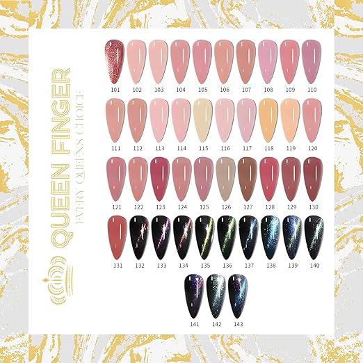 NP01 QUEENFINGER Gel Nail Polish 1 Pcs 15ml Soak Off Spring Gel Polish Nail Art Manicure Salon DIY Gel Nail Design Decoration at Home Uv Nail Lamp Needed