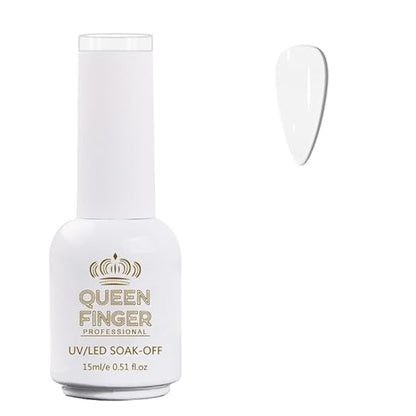 NP01 QUEENFINGER Gel Nail Polish 1 Pcs 15ml Soak Off Spring Gel Polish Nail Art Manicure Salon DIY Gel Nail Design Decoration at Home Uv Nail Lamp Needed