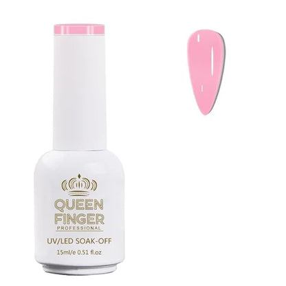 NP01 QUEENFINGER Gel Nail Polish 1 Pcs 15ml Soak Off Spring Gel Polish Nail Art Manicure Salon DIY Gel Nail Design Decoration at Home Uv Nail Lamp Needed