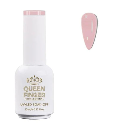 NP01 QUEENFINGER Gel Nail Polish 1 Pcs 15ml Soak Off Spring Gel Polish Nail Art Manicure Salon DIY Gel Nail Design Decoration at Home Uv Nail Lamp Needed